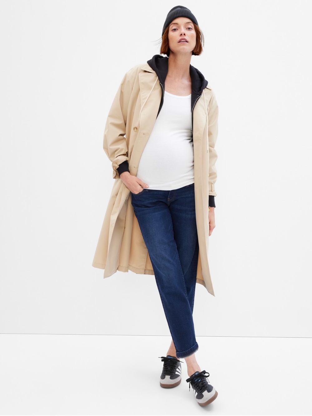 GAP Maternity Dark Indigo Boyfriend Jeans